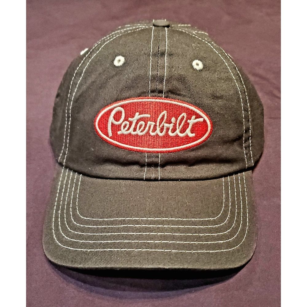 NWT Peterbilt Trucking Baseball Velcro Hat Blue Red OSFA
